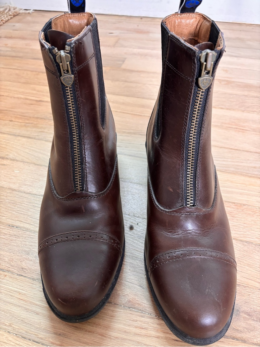 Ariat Heritage Front Zip Paddock Boots Brown Leather Equestrian Riding Boot 11.5 - Picture 2 of 6